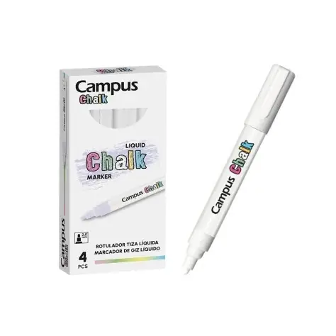 Marcador de Giz Líquido Campus Chalk Branco