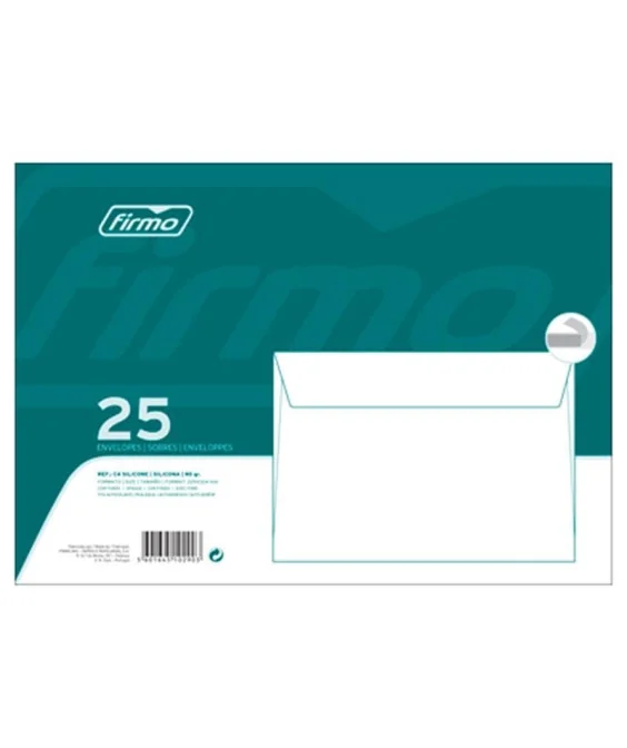 Maço com 25 Sacos Envelope C4 229x324mm Silicone Branco