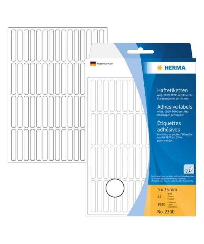 Blister Etiquetas Multiusos Herma 2300 5x35mm Branco