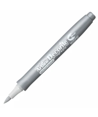 Marcador Artline Decorite Brush Prata