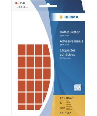 Blister Etiquetas Multiusos Herma 2342 12x18mm Vermelho