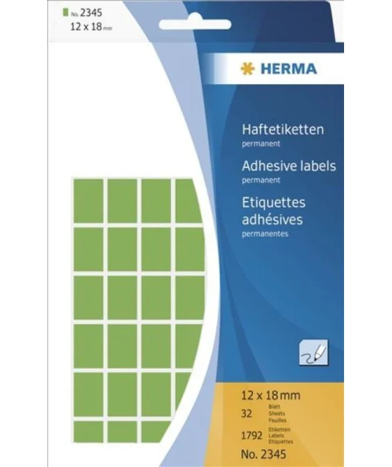 Blister Etiquetas Multiusos Herma 2345 12x18mm Verde