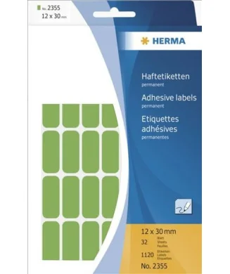 Blister Etiquetas Multiusos Herma 2355 12x30mm Verde