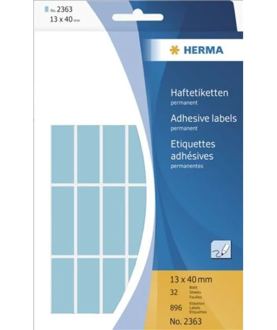 Blister Etiquetas Multiusos Herma 2363 13x40mm Azul