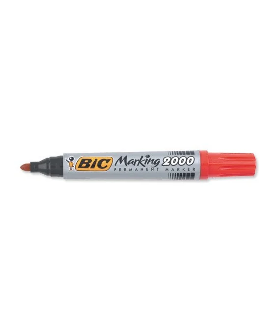 Marcador Permanente BIC Ponta Redonda 2000 Vermelho