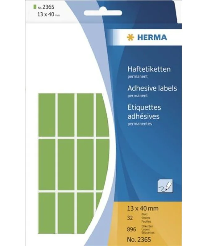 Blister Etiquetas Multiusos Herma 2365 13x40mm Verde