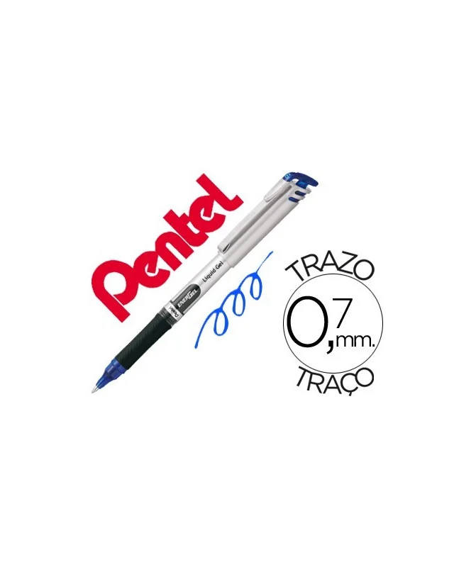 Marcador Roller Pentel Energel 0,7mm BL-17 Azul