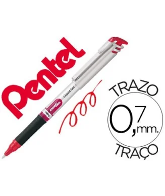 Marcador Roller Pentel Energel 0,7mm BL-17 Vermelho