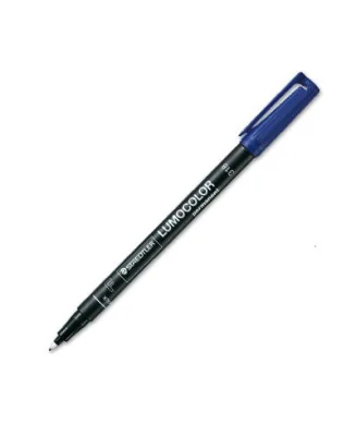 Marcador Staedtler Lumocolor para Acetato Ponta Fina 0,6mm 318-3 Azul