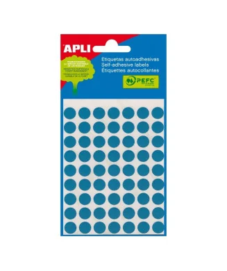 Blister Etiquetas Redondas Apli 8mm 2045 Azul