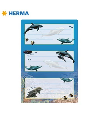 Blister Rótulos Escolares Herma 72 5579 Golfinhos