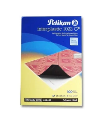 Pack 100 Folhas Papel Quimico A4 Pelikan Preto