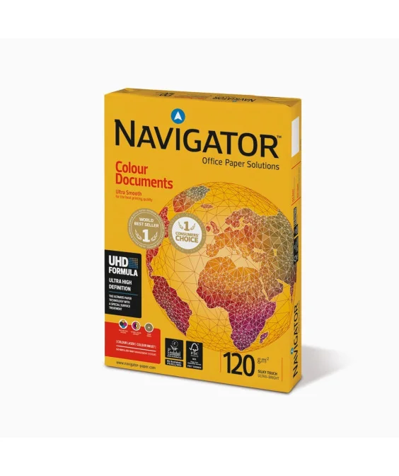 Pack 250 Folhas Papel Fotocópia Navigator A4 120g Branco