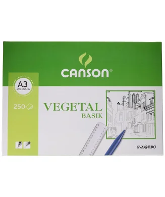 Pack c/250 Folhas Papel Vegetal Canson Basik A3 90/95gramas