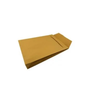 Pack com 50 Sacos Envelope com Fole B4 250x353x30 Silicone Kraft 120gr