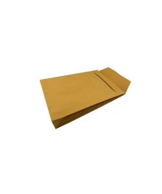 Pack com 50 Sacos Envelope com Fole B4 250x353x30 Silicone Kraft 120gr