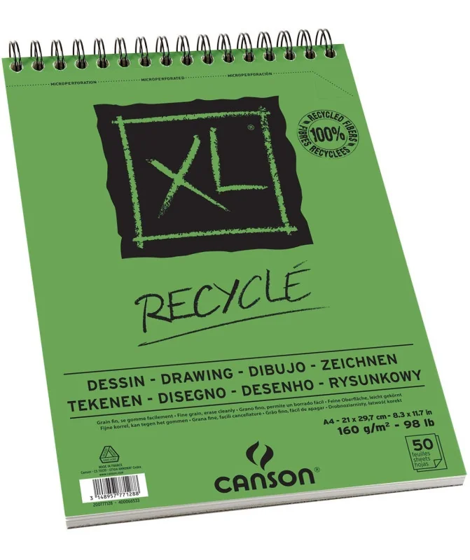 Bloco Canson XL Recyclé 25Fls. 160g A4 777128