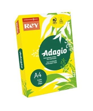 Resma 500 Folhas Papel Fotocópia Adagio A4 80g Fluor 15 Amarelo