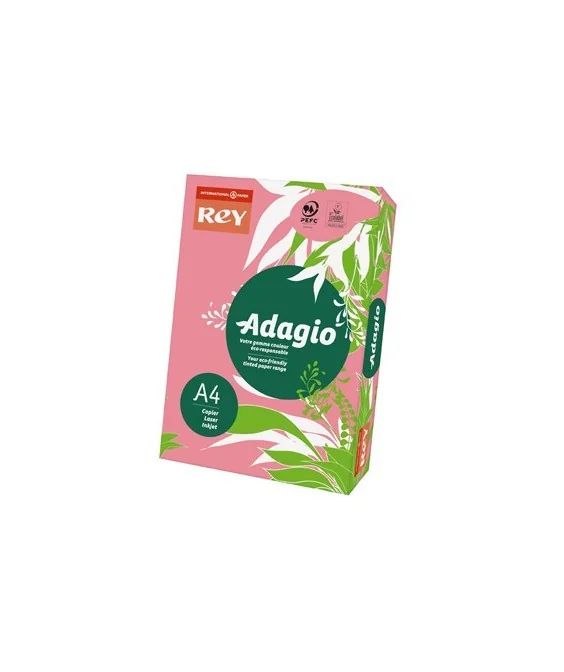 Resma 500 Folhas Papel Fotocópia Adagio A4 80g Intenso 23 Rosa