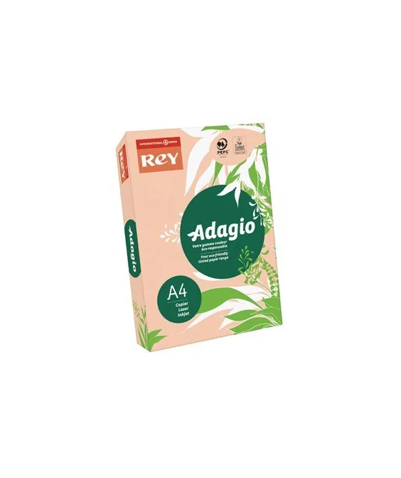 Resma 500 Folhas Papel Fotocópia Adagio A4 80g Intenso 55 Pessego