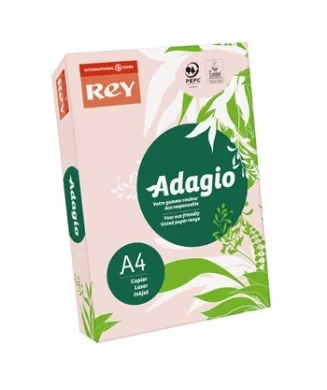 Resma 500 Folhas Papel Fotocópia Adagio A4 80g Suave 07 Rosa