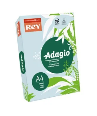 Resma 500 Folhas Papel Fotocópia Adagio A4 80g Suave 48 Celeste