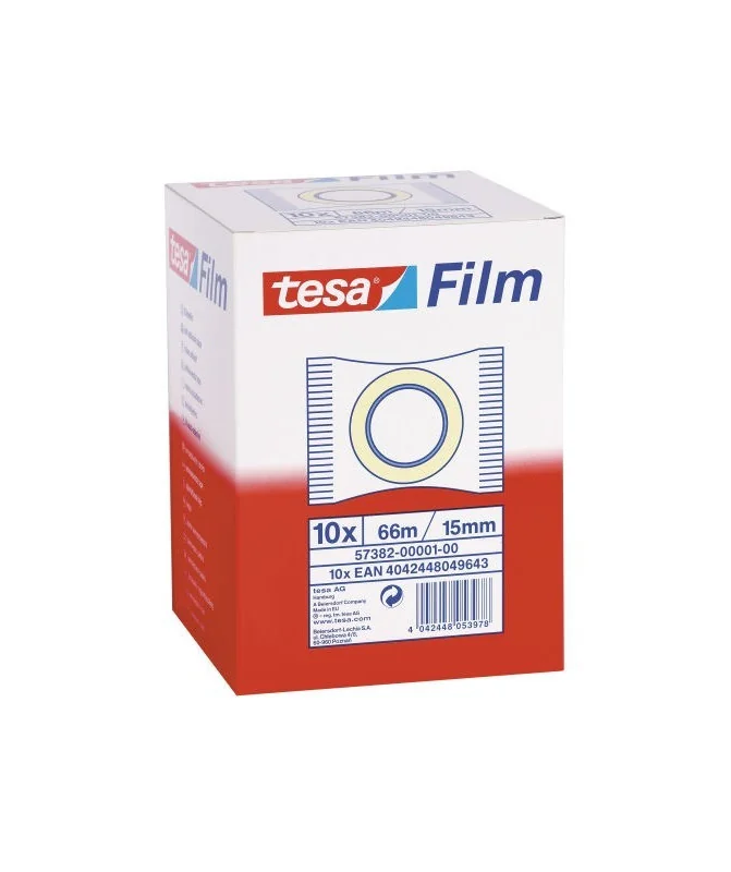 Rolo Fita Cola Transparente Tesa Standard 57382 66x15mm