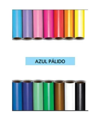 Rolo Papel Lustro c/25 Fls. Pic. 50x65cms 12904 Azul Claro