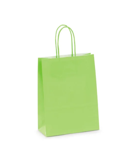 Saco Papel Pequeno A4 24x11x32cms Verde Claro