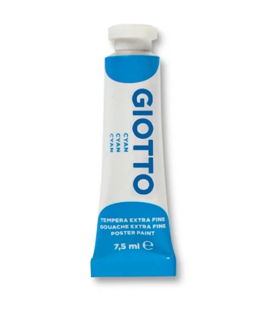 Tubo Guache Escolar Giotto 7.5 ml 351015 Azul Cyan