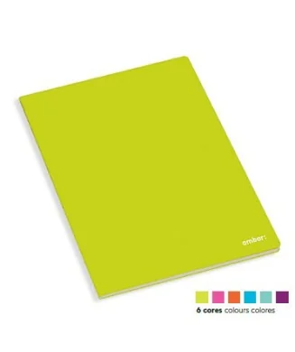 Caderno Agrafado Ambar School 60Fls. A4 Pautado Cores Sortidas