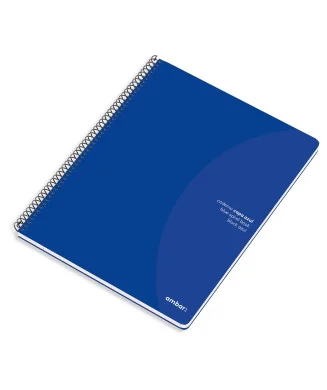 Caderno Espiral Ambar Capa Azul A4 Liso