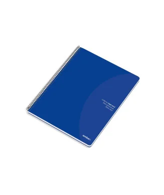 Caderno Espiral Ambar Capa Azul A5 Pautado