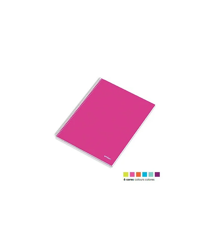 Caderno Espiral Ambar School Capa Dura A4 Quadriculado