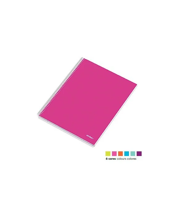 Caderno Espiral Ambar School Capa Dura A4 Quadriculado