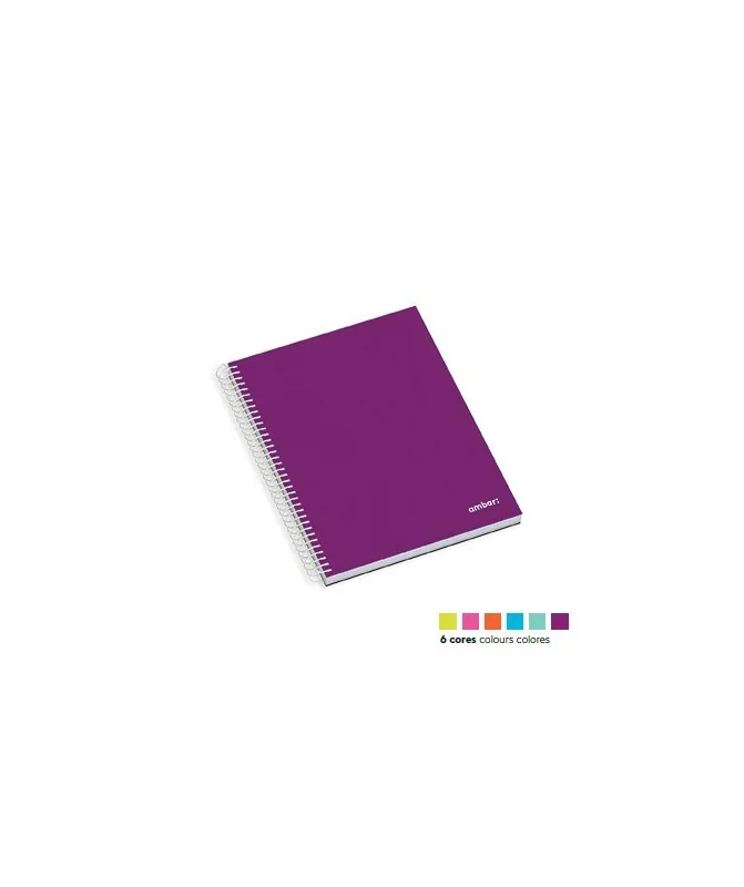 Caderno Espiral Ambar School Capa Dura A5 Pautado