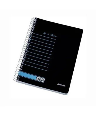 Caderno Capa Dura C/ Argolas Classic Stripes A4 Pautado Azul