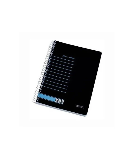 Caderno Capa Dura C/ Argolas Classic Stripes A4 Pautado Azul