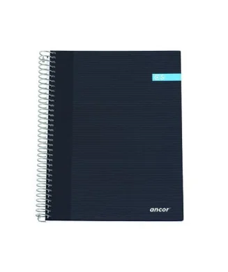 Caderno Capa Dura C/ Argolas Classic Stripes A4 Pautado Azul