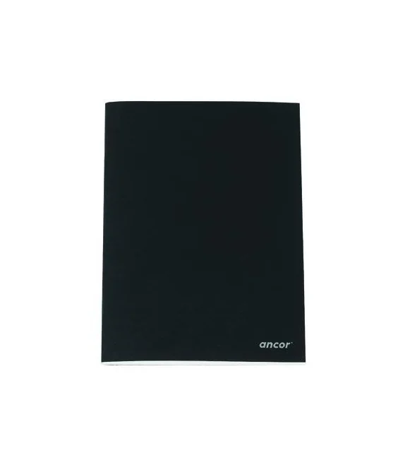 Caderno Capa Preta A5 Pautado Ancor 80fls/60grs