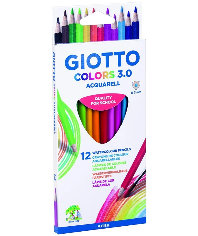 Caixa 12 Lápis de Cor Giotto Aguarela Colors 3.0 277100