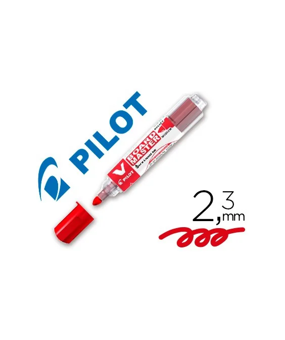 Marcador Pilot V-Board Master Para Quadro Branco Traço 2,3mm Tinta Líquida Vermelho