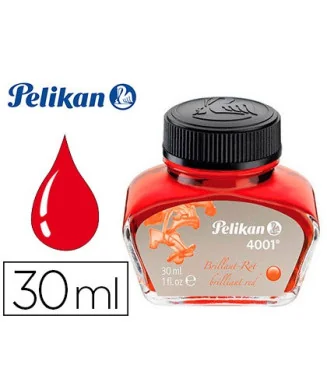 Tinta Permanente Pelikan Frasco 30ml 4001 Vermelho Brilhante