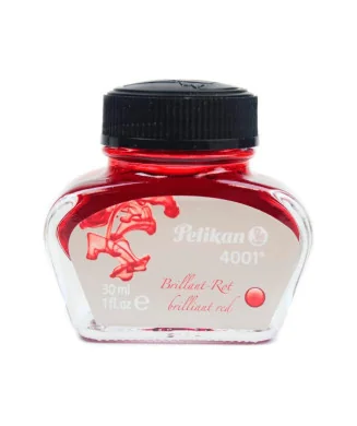 Tinta Permanente Pelikan Frasco 30ml 4001 Vermelho Brilhante