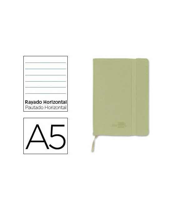 Caderno Apontamentos Liderpapel A5 Pautado Verde