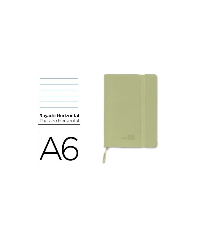 Caderno Apontamentos Liderpapel A6 Pautado Verde