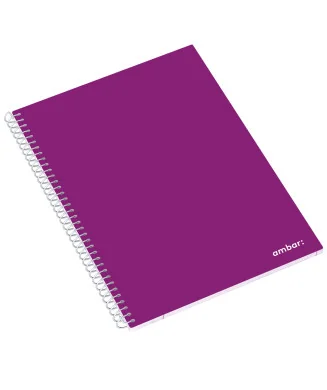 Caderno A4 C/Argolas Capa Flexivel 80f Ambar School Cor Sortida Quadriculado