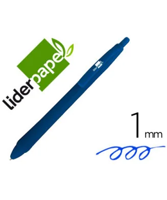 Esferográfica Liderpapel Gummy Touch Click 1,00mm Tinta Preta