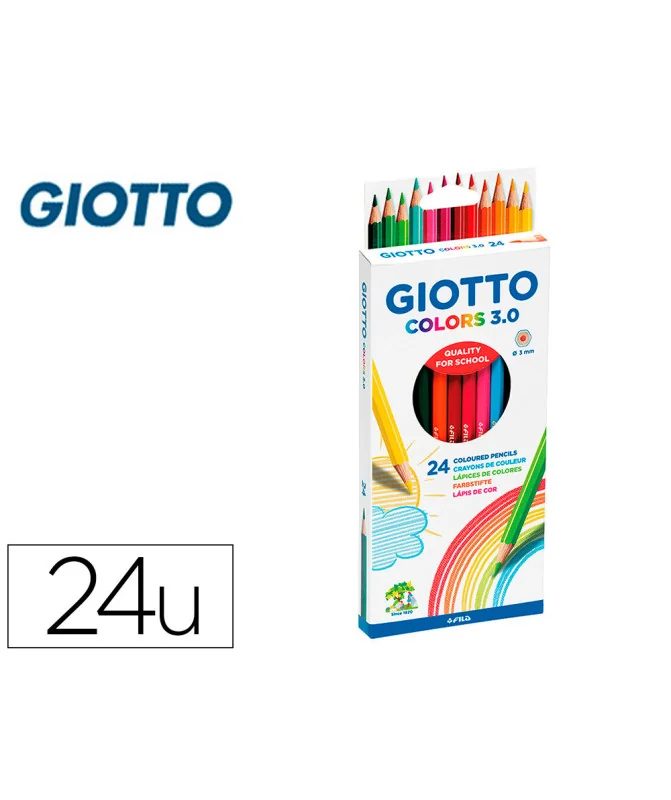 Caixa 24 Lápis de Cor Giotto Colors 3.0