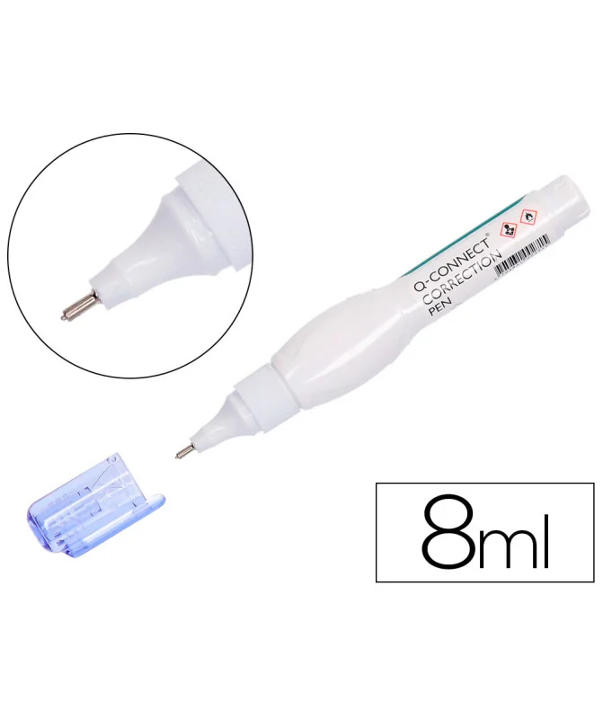 Corretor Caneta Q-Connect 8ml Ponta Metálica